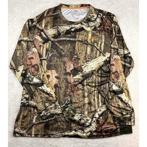 Under Armour Hunting Shirt Mens 3XL Camo Mossy Oak Break Up Infinity Heat Gear
